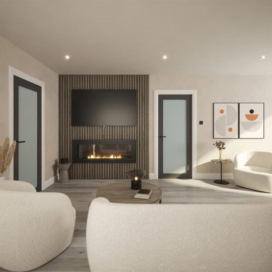 Nolita Grey Opaque Glass Pre Finished Doors