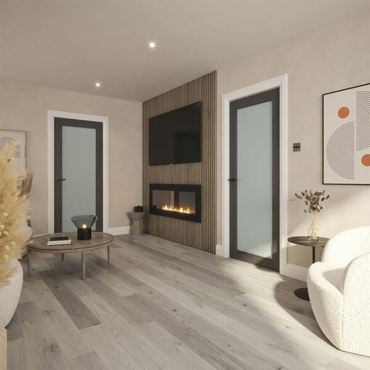 Nolita Grey Opaque Glass Pre Finished Doors