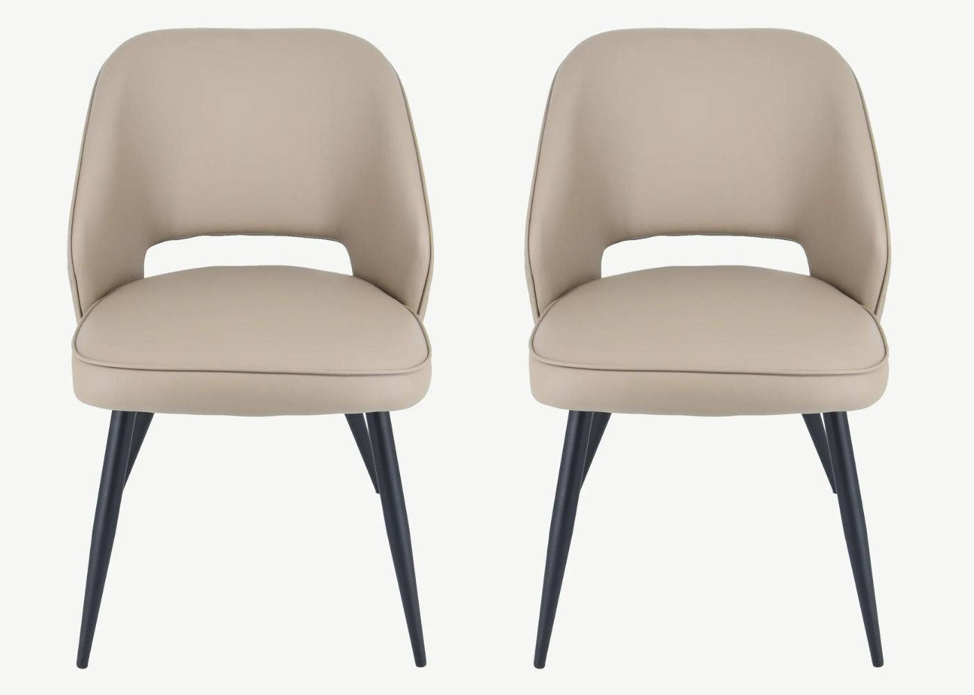 Pair of Sutton Mink PU Dining Chairs