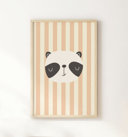 Striped Animal Personalised Name Print - Set of 3