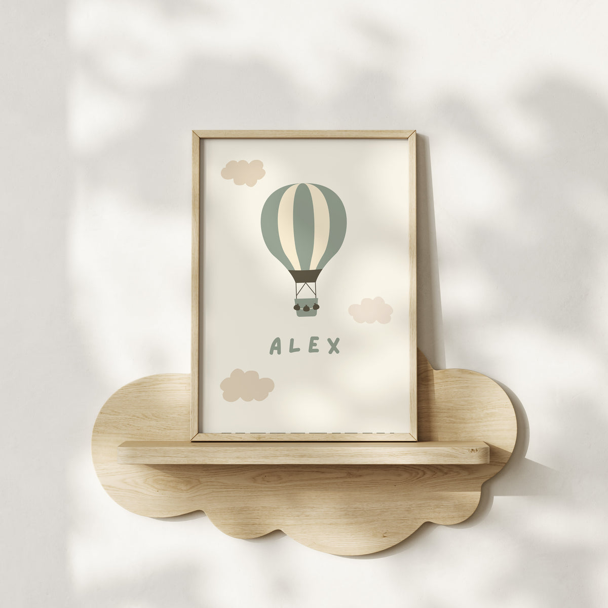 Hot Air Balloon Personalised Name Print
