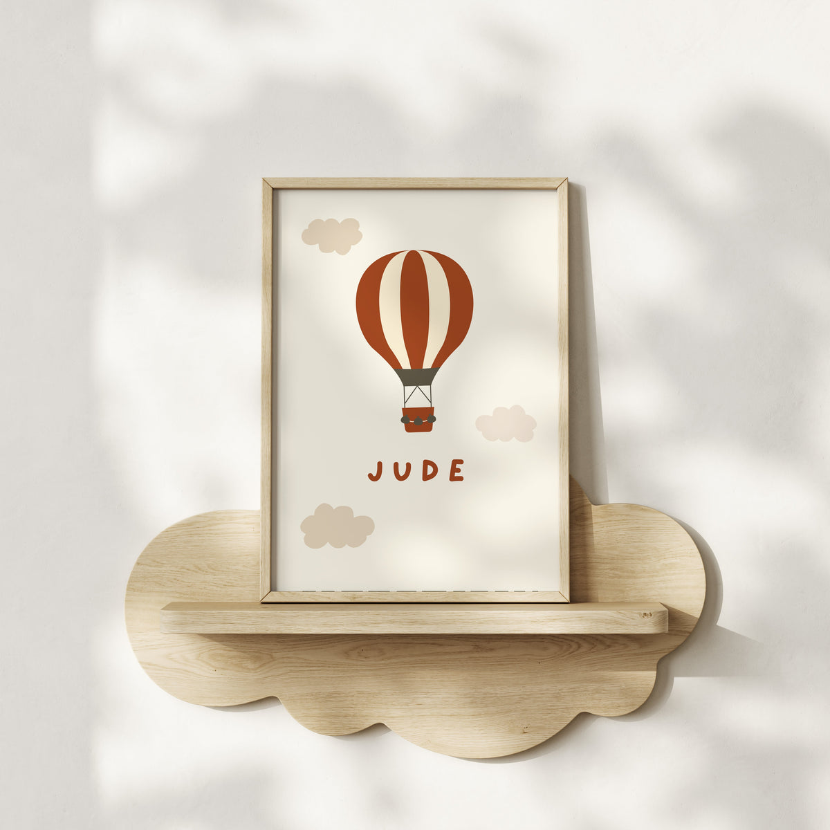 Hot Air Balloon Personalised Name Print