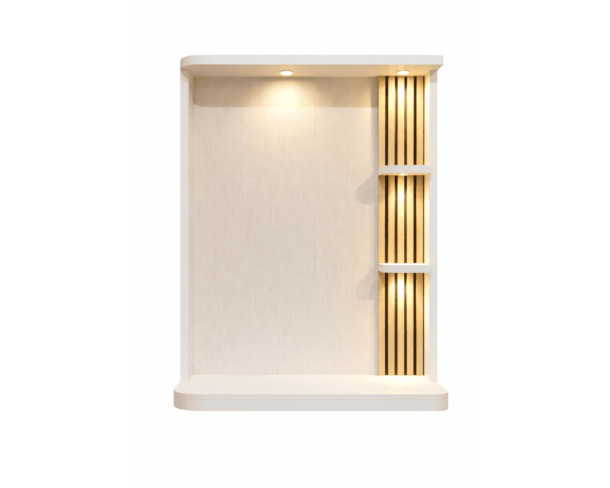 Areiva Prayer Unit Compact Edition – Natural Oak | Modern Wooden Mandir ...