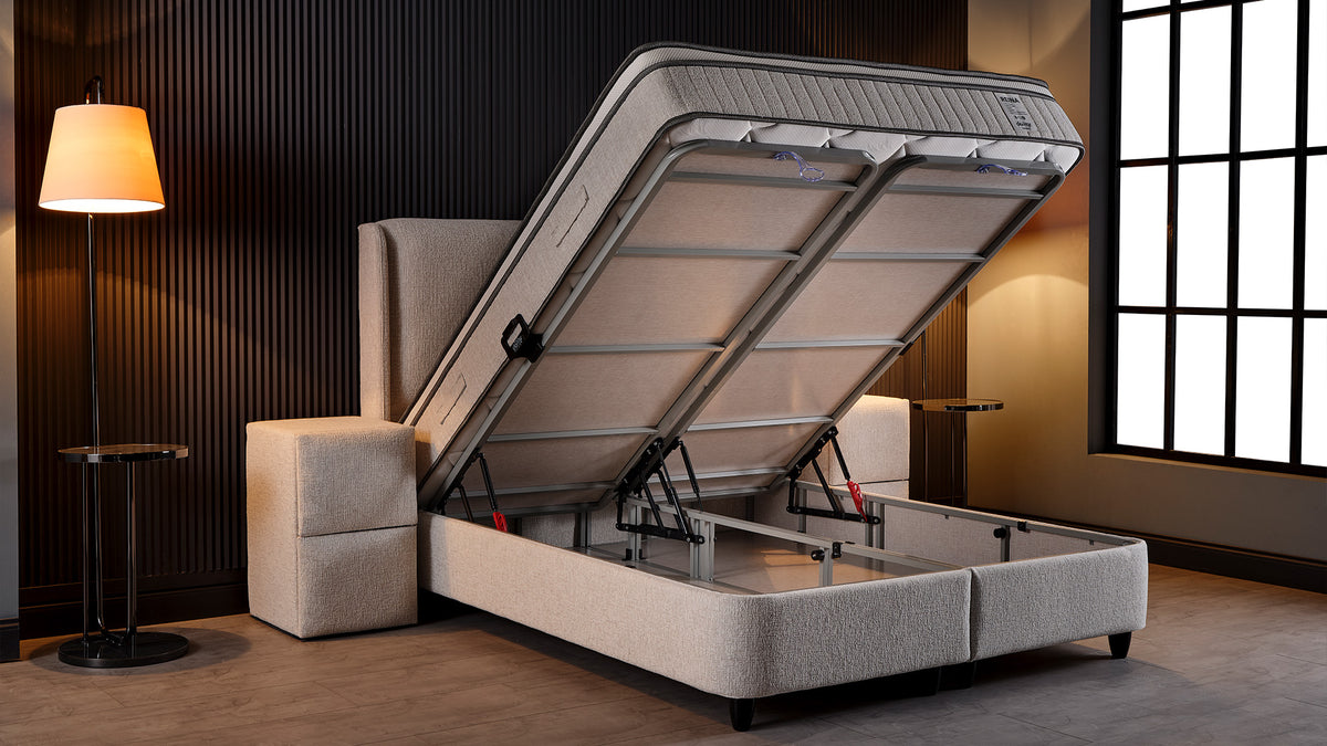 The Reina Luxury Bed | Ottoman storage