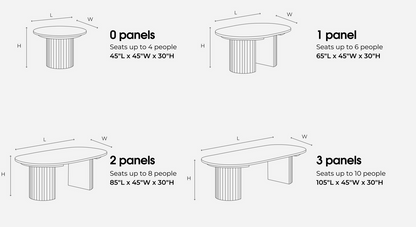 Transformer Table Round Dining Set