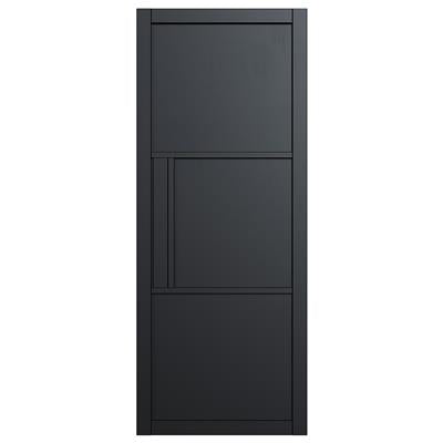 Seattle 3 Panel Black Primed Doors