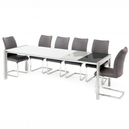 Salconi Extendable White/Grey High Gloss Table