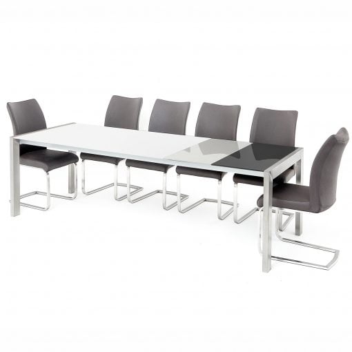 Salconi Extendable White/Grey High Gloss Table