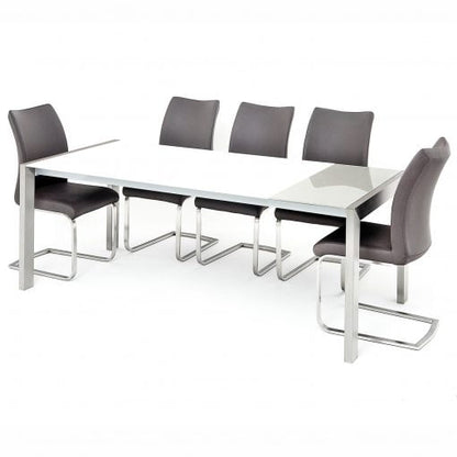 Salconi Extendable White/Grey High Gloss Table