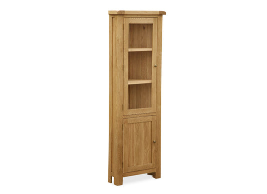 Salisbury Oak Corner Display Cabinet