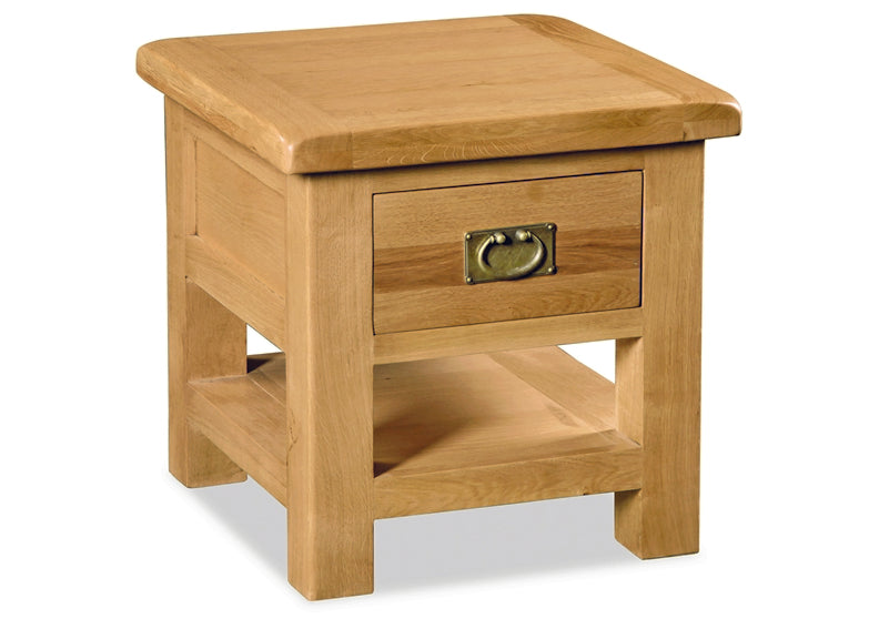 Salisbury Oak Lamp Table With Drawer