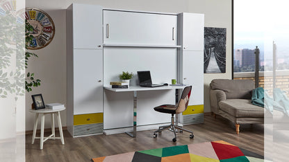 The Frogg Wall Bed | With Mattress | With Fold-Down Desk | Multimo product image