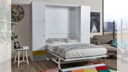 The Loft Desk Wall Bed | With Gold Mattress | 144 cm Desk | Multimo