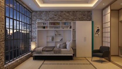 The Couple Horizontal Wall Bed | With Mattress | Multimo
