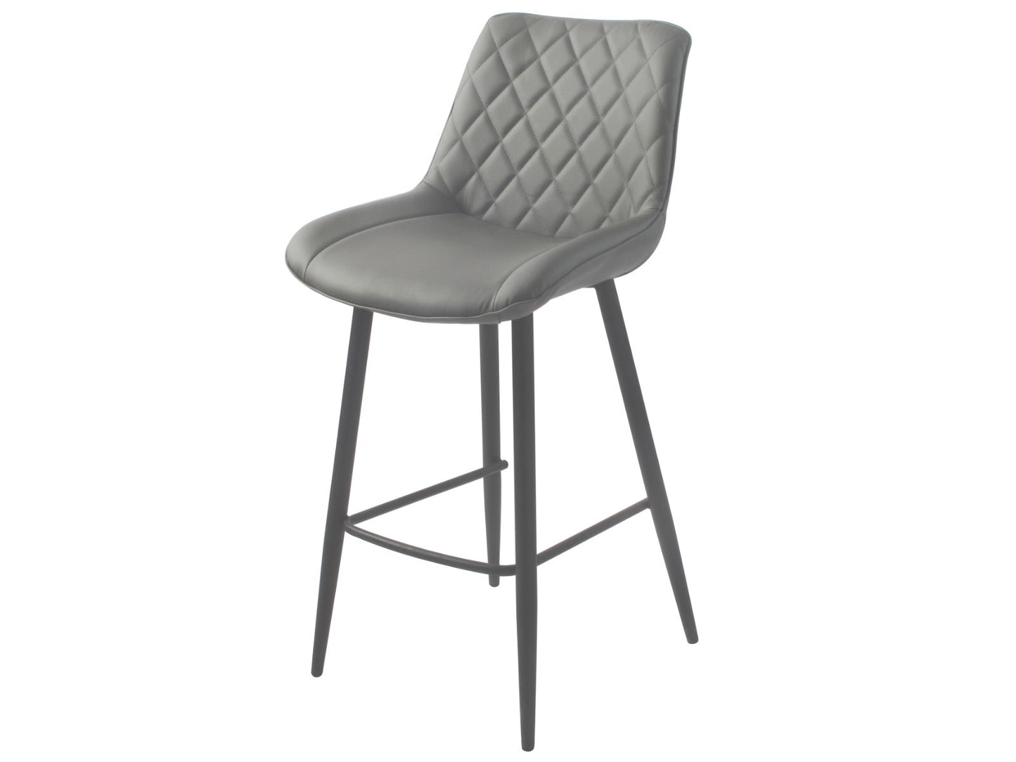 Silvia Grey PU Bar Stool