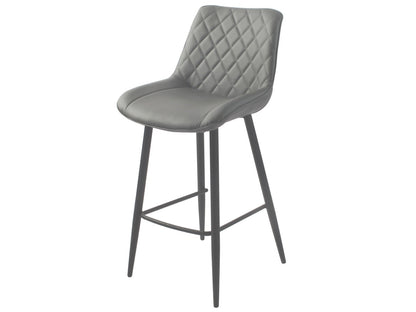 Silvia Grey PU Bar Stool