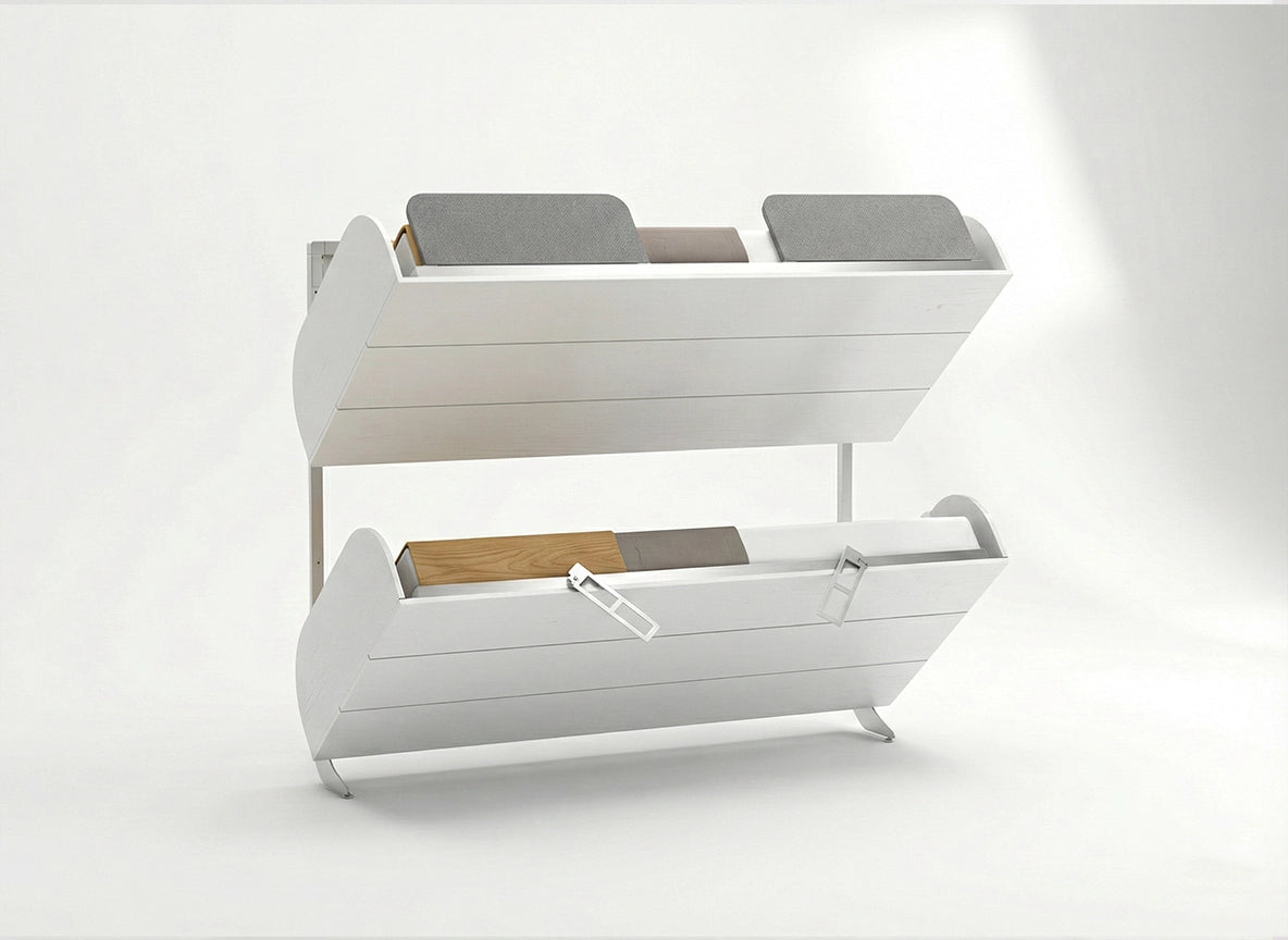 The Simple Bunk Wall Bed | With Two Pocket Spring Mattresses | Multimo