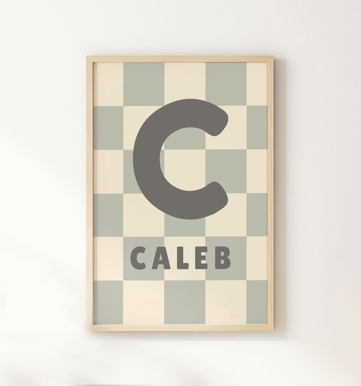 Checkered Personalised Name Print