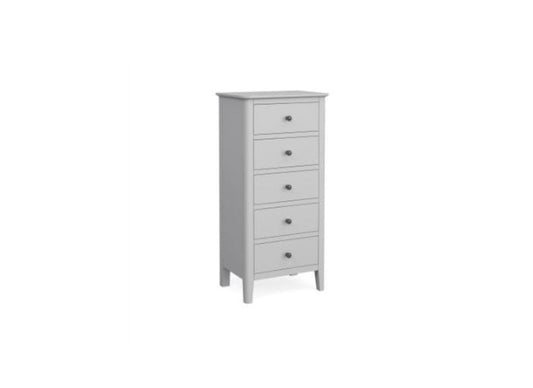 Stowe Grey Five Drawer Tallboy (Pre-Order Only)