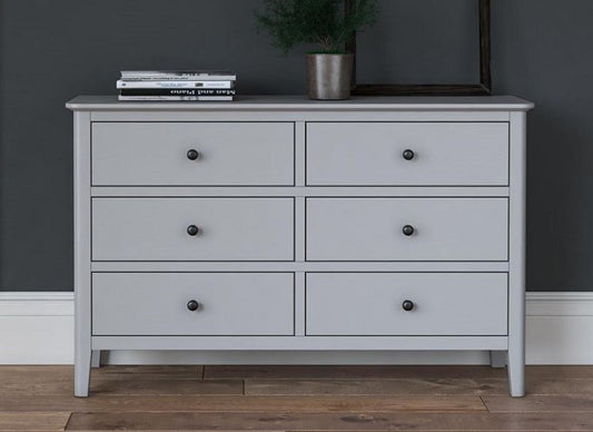 Stowe Grey Six Drawer Chest