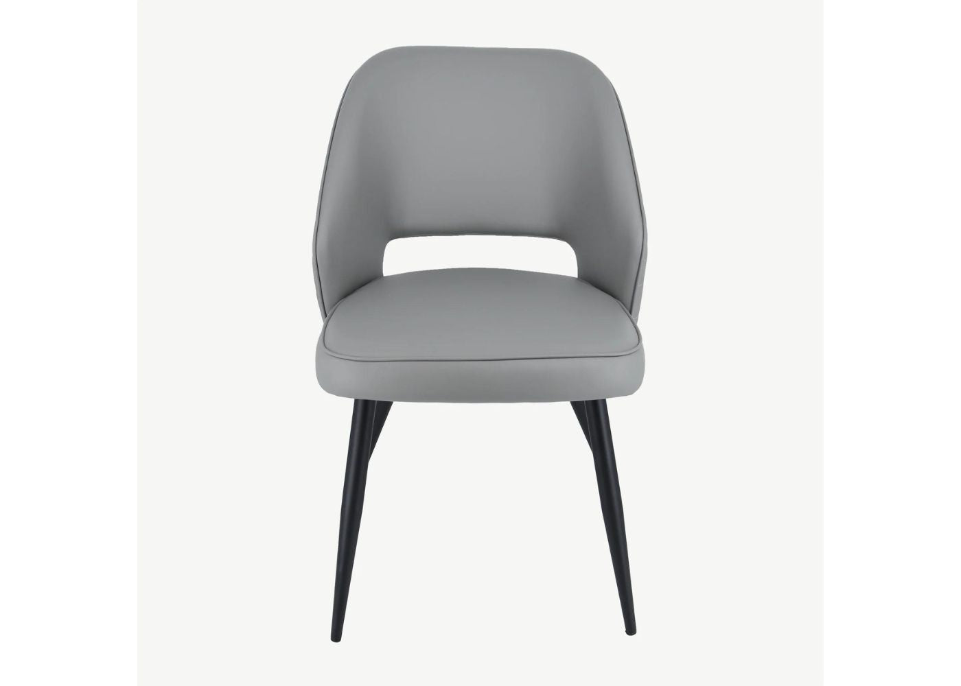 Pair of Sutton Light Grey PU Dining Chairs - image 2