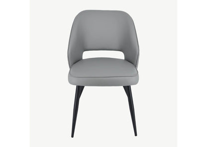 Pair of Sutton Light Grey PU Dining Chairs - image 2