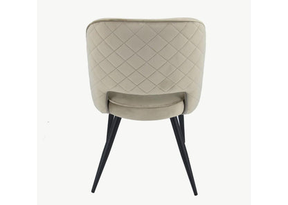 Pair of Sutton Mink Velvet Dining Chairs - image 3