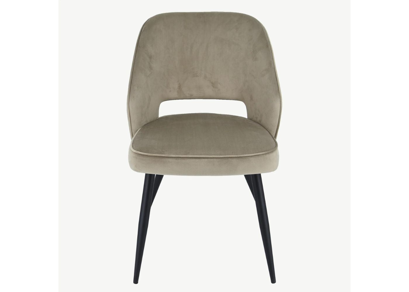 Pair of Sutton Mink Velvet Dining Chairs - image 2