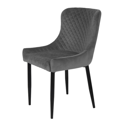 Talia Grey Velvet Dining Chair