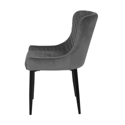 Talia Grey Velvet Dining Chair