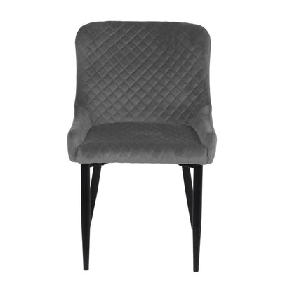 Talia Grey Velvet Dining Chair