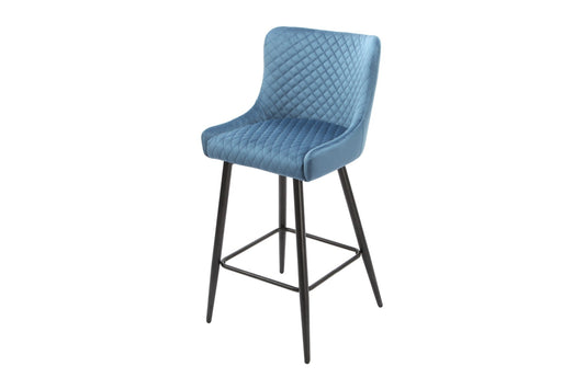 Talia Bar Stool Blue Velvet