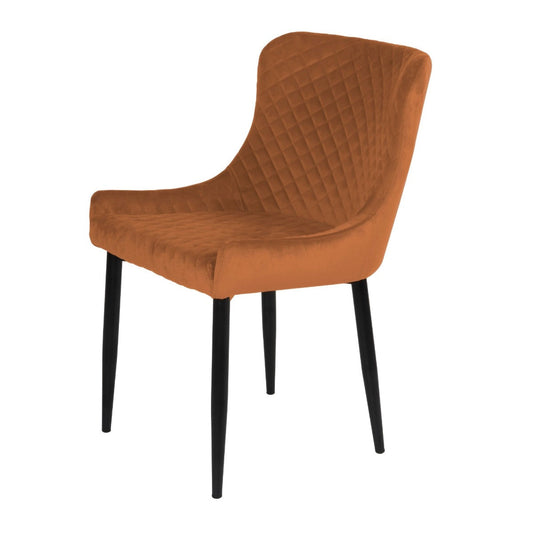 Talia Orange Velvet Dining Chair