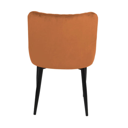 Talia Orange Velvet Dining Chair