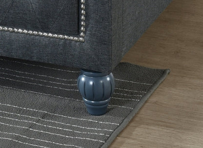 Taylor Grey Linen Buttonback Bedframe