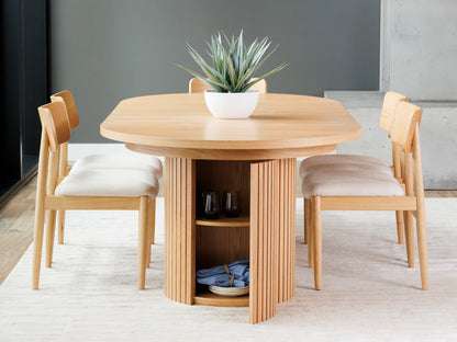 Transformer Round Dining Table with 3 Panels