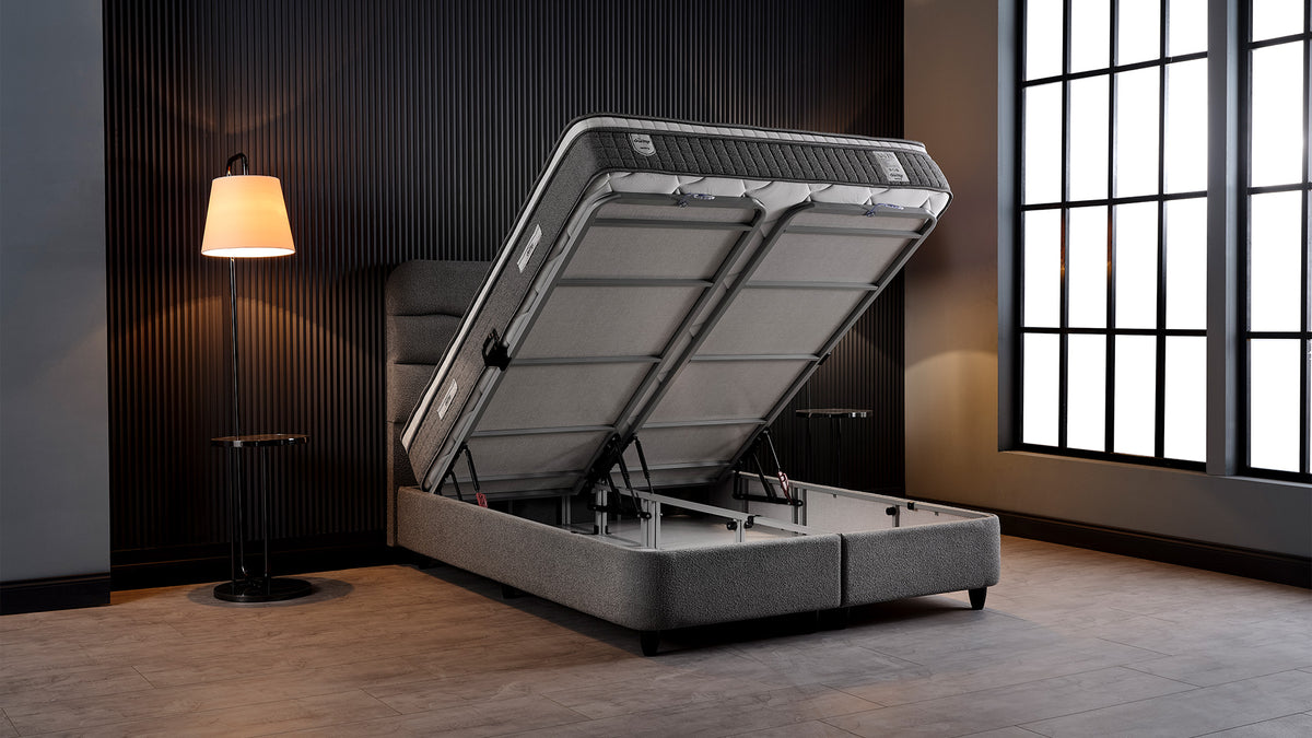 The Valen Luxury Bed | Ottoman storage