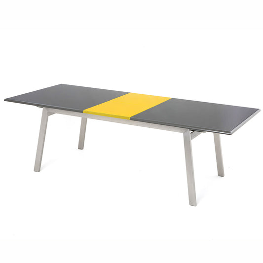 Vestina Extendable Grey/Yellow High Gloss Table
