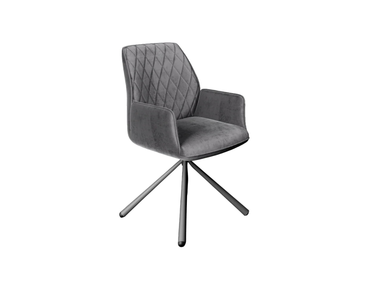 Zanetti Fabric Dining Chair Grey