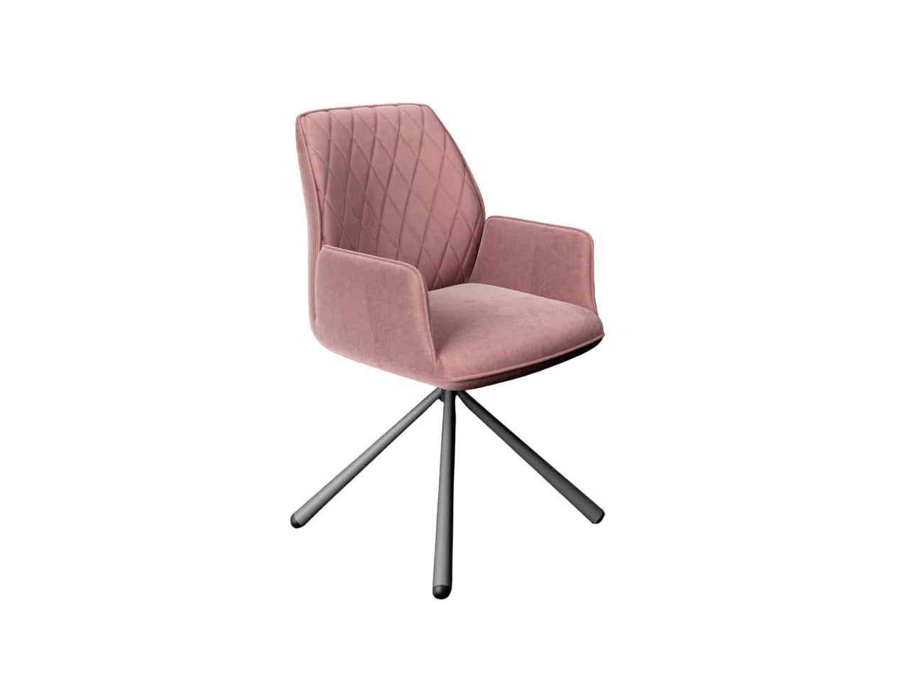Zanetti Fabric Dining Chair Pink